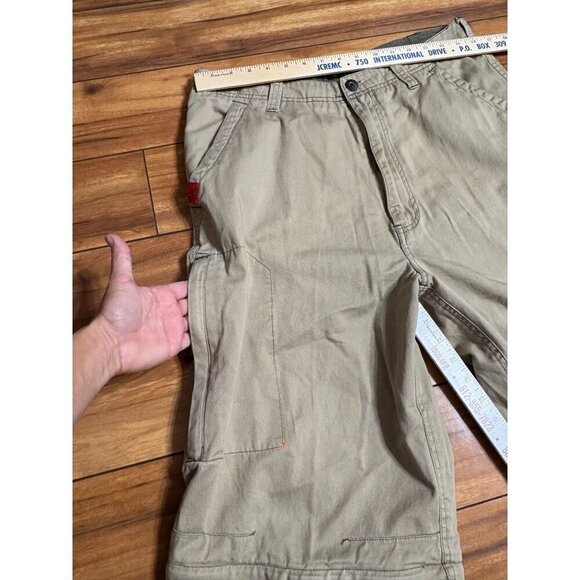 Bugle Boy Men's Khaki Tan Cargo Pants With Zip-Off Legs Size 34x30 Gorpcore Conv - Picture 5 of 12